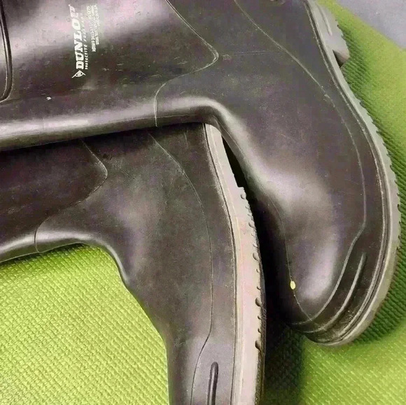 Dunlop Men's Multi Grip Black Rubber Boots Steel Toe & Shank Size 13 USA - Picture 9 of 11